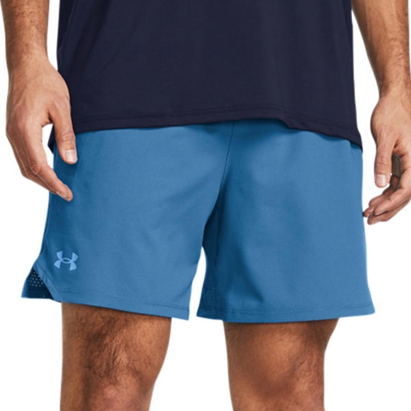 Men's Padel Shorts Under Armour Vanish Woven 6in Shorts  Photon Blue/Viral Blue 13737180406