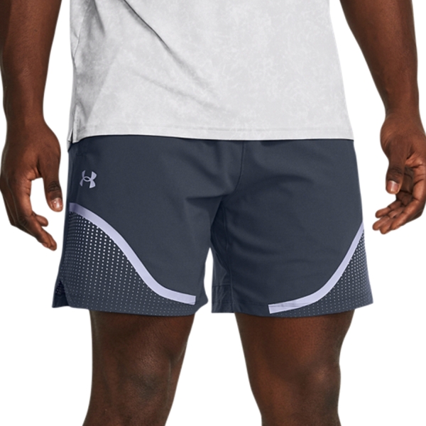 Men's Padel Shorts Under Armour Vanish Woven Graphic 6in Shorts  Downpour Gray/Celeste 13833530044