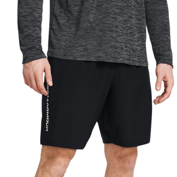 Men's Padel Shorts Under Armour Woven Split 9in Shorts  Black/White 13833560001