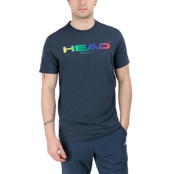 Men's T-Shirt Padel Head Rainbow TShirt  Navy 811644NV
