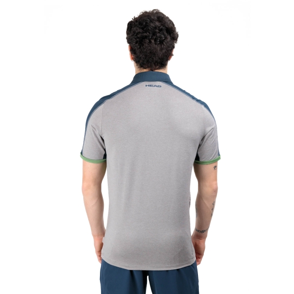 HEAD Play Tech Polo - Grey/Celery Green