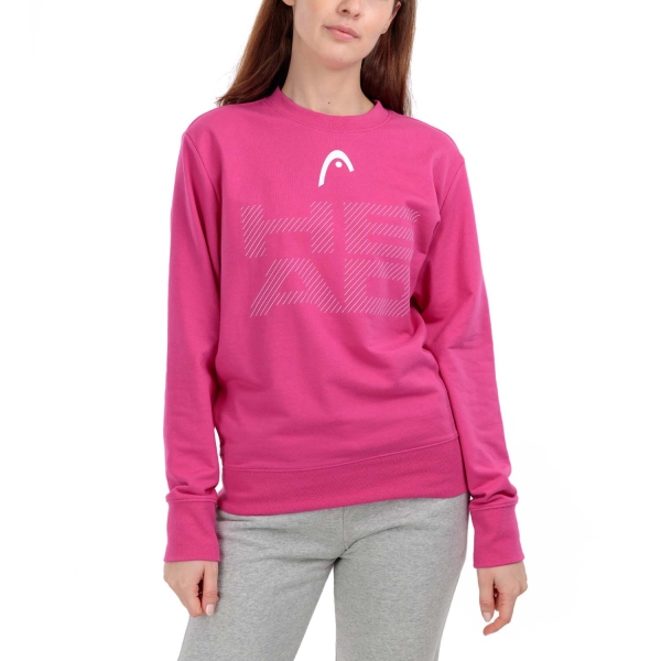 Women's Padel Shirts & Hoodies Head Rally Logo Sweatshirt  Vivid Pink 814783VP