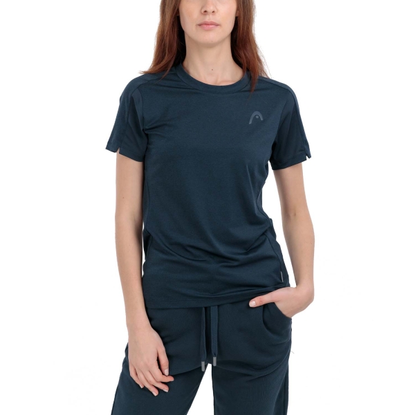 Women's Padel T-Shirt and Polo Head Play Tech Pro TShirt  Navy 814834NV