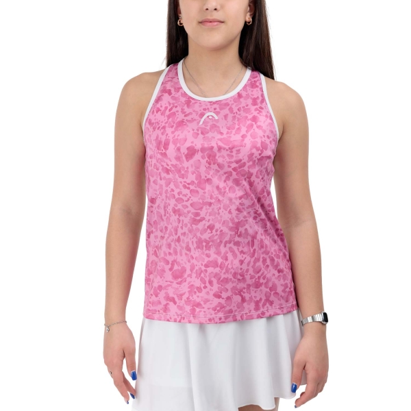 Girl's Padel Tanks and Shirts Head Agility Court Tank Girl  Print Vision W/Vivid Pink 816124XWVP