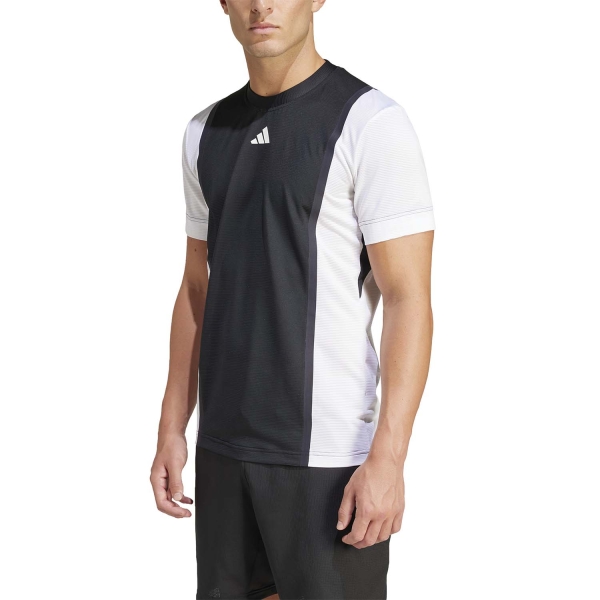 Men's T-Shirt Padel adidas FreeLift Pro RIB TShirt  Black/White IS7391