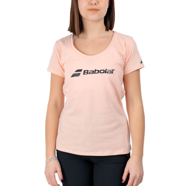 Women's Padel T-Shirt and Polo Babolat Exercise Classic TShirt  Tropical Peach 4WP24415062