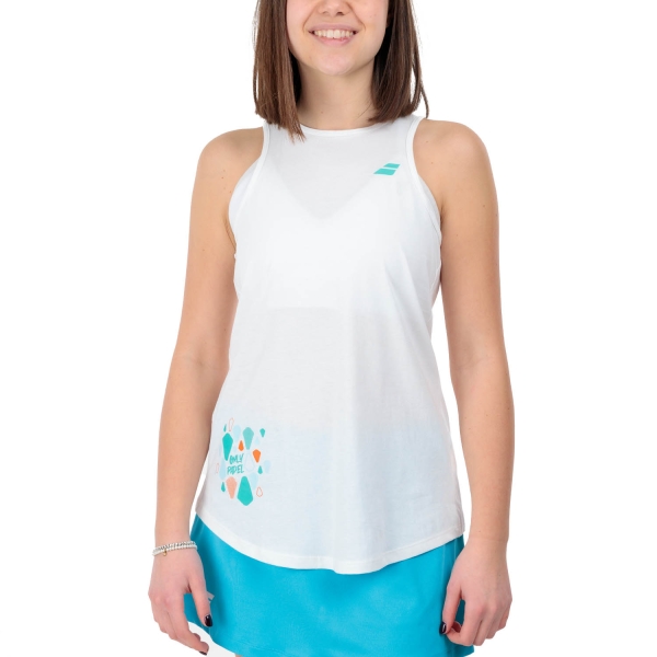 Top Padel Mujer Babolat Graphic Top  White 6WS240721000