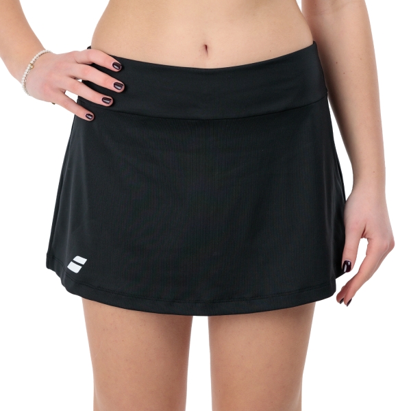 Falda y Shorts Padel Mujer Babolat Play Logo Falda  Black/White 3WP20812000