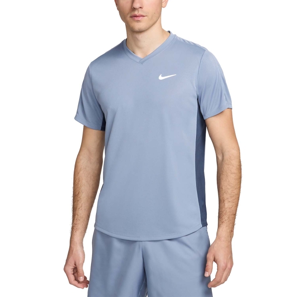 Men's T-Shirt Padel Nike Victory TShirt  Ashen Slate/Thunder Blue/White CV2982494