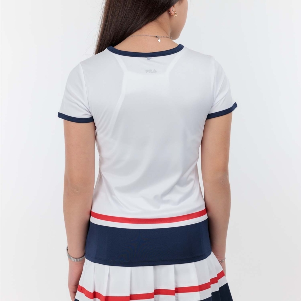 Fila Elisabeth T-Shirt Girl - White/Navy