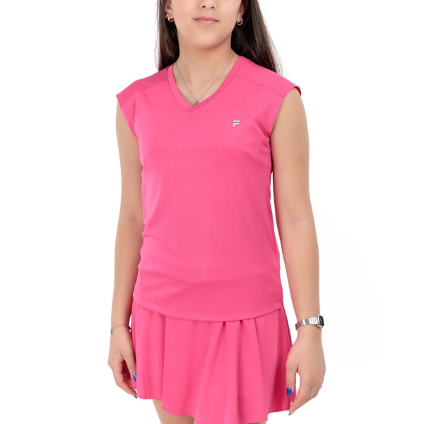 Girl's Padel Tanks and Shirts Fila Maisie TShirt Girl  Hot Pink FJX2413306700