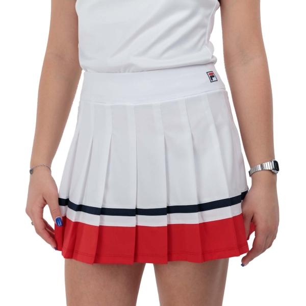 Girl's Padel Skirts and Shorts Fila Sabine Skirt Girl  White/Red FJL2416010152