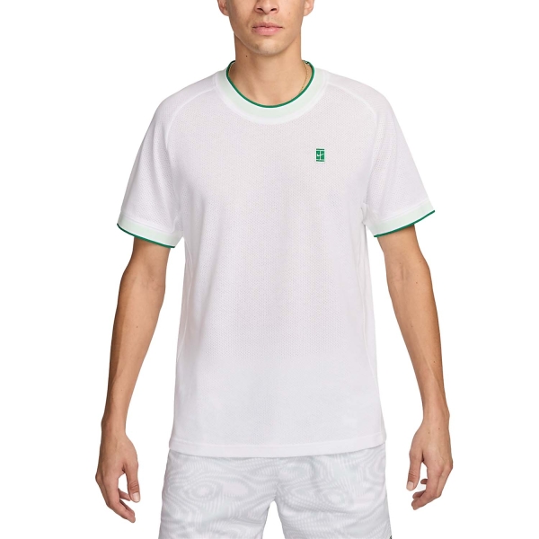 Men's T-Shirt Padel Nike Court Heritage Logo TShirt  White FN0318100