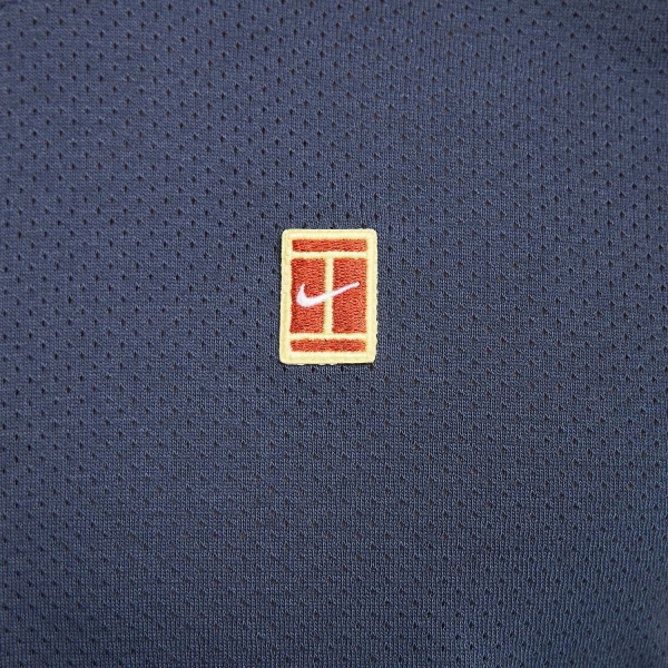 Nike Court Heritage Logo T-Shirt - Thunder Blue/Vivid Sulfur