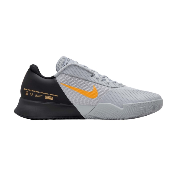 Men's Padel Shoes Nike Court Air Zoom Vapor Pro 2 Clay  Wolf Grey/Laser Orange/Black DV2020005
