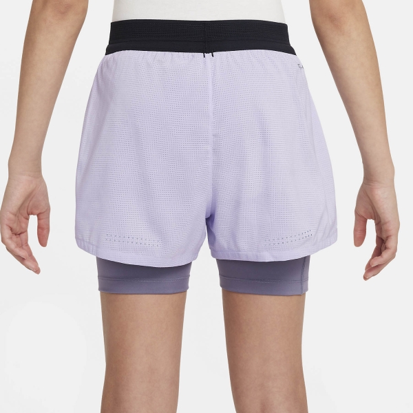 Nike Court Dri-FIT ADV 2.5in Shorts Niña - Hydrangeas/Daybreak/Black