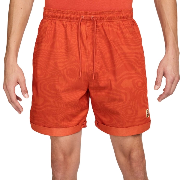 Men's Padel Shorts Nike Court Heritage 6in Shorts  Rust Factor FD5405811