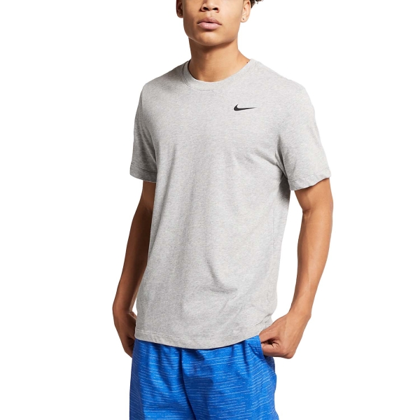 Men's T-Shirt Padel Nike DriFIT Court TShirt  Dark Grey Heather/Black AR6029063