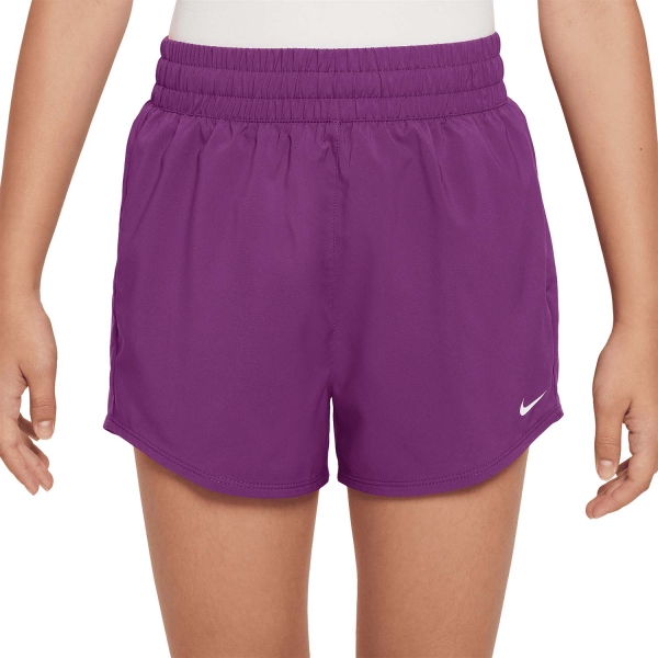 Girl's Padel Skirts and Shorts Nike DriFIT One 3in Shorts Girl  Viotech/White DX4967503