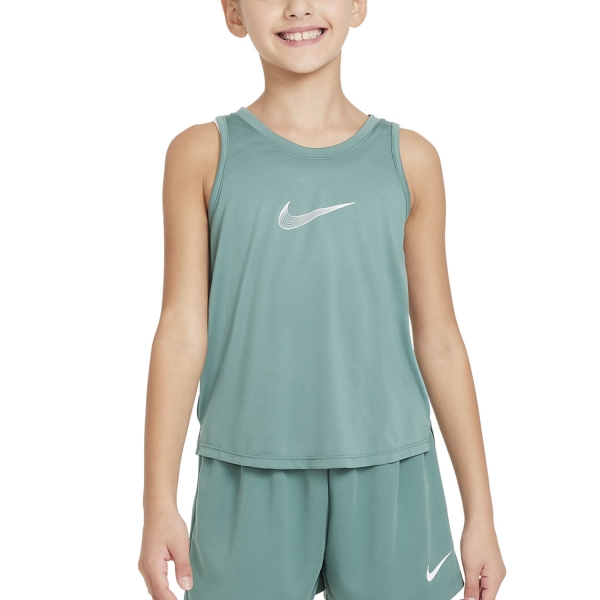 Girl's Padel Tanks and Shirts Nike DriFIT One Tank Girl  Bicoastal/White DH5215361
