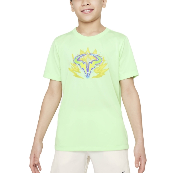 Boy's Padel Polos and Shirt Nike DriFIT Rafa TShirt Boy  Vapor Green FZ8794376