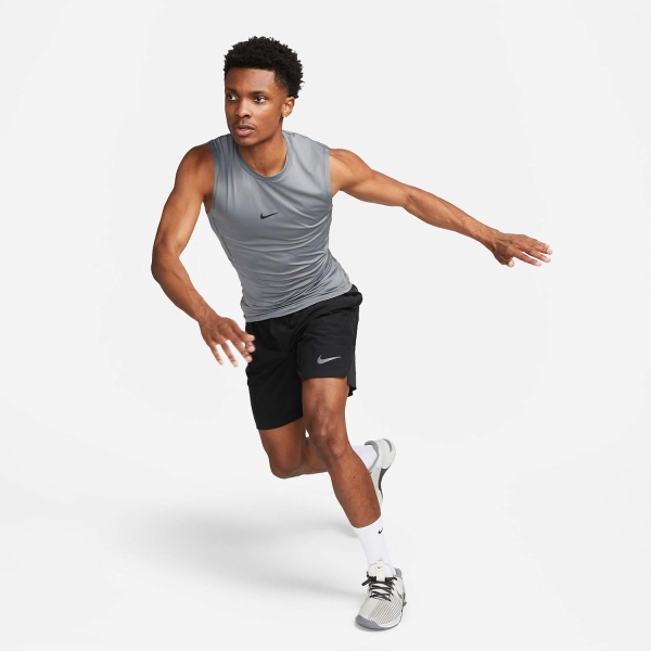 Nike Pro Dri-FIT Logo Top - Smoke Grey/Black
