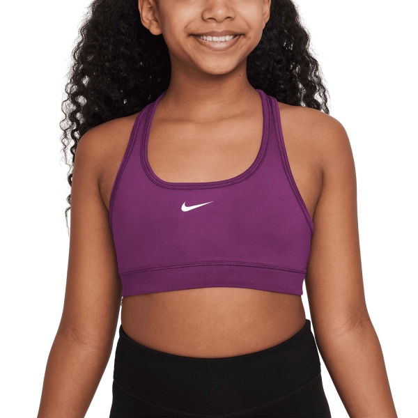 Girl's Underwear Nike Swoosh Logo Sports Bra Girl  Viotech/White FJ7161503