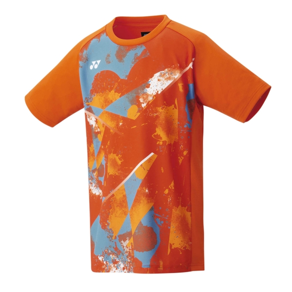 Boy's Padel Polos and Shirt Yonex Practice Crew TShirt Junior  Bright Orange YJ16696BO