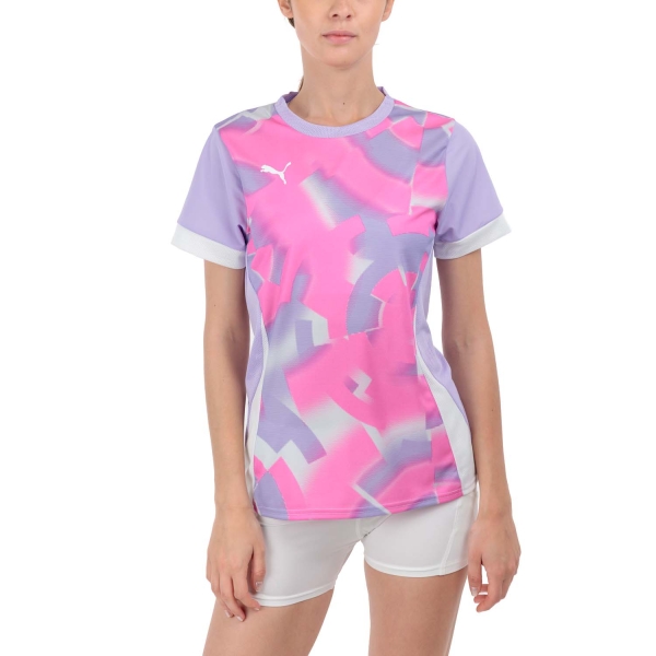 Women's Padel T-Shirt and Polo Puma IndividualGOAL TShirt  Vivid Violet 93918118
