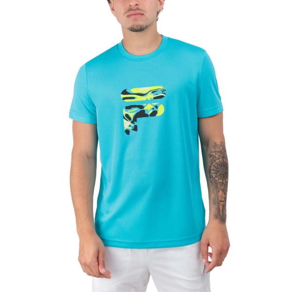Men's T-Shirt Padel Fila Caleb TShirt  Scuba Blue XFM2413044000