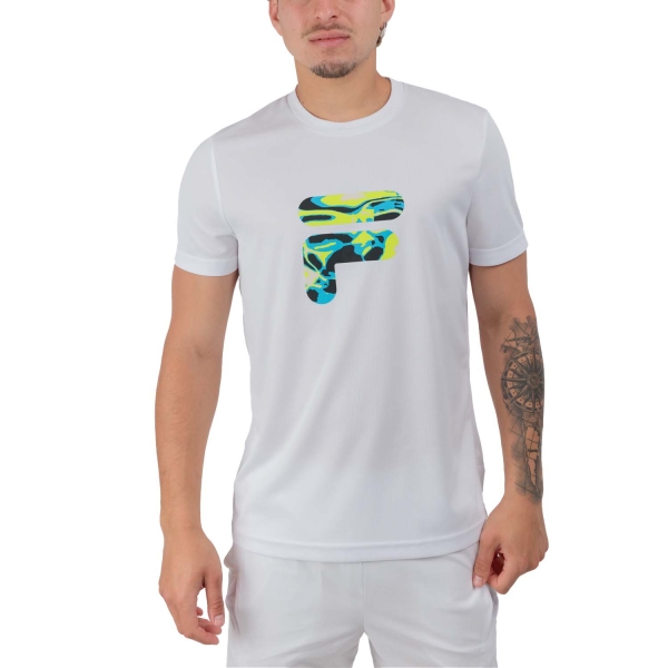 Men's T-Shirt Padel Fila Caleb TShirt  White XFM241304001