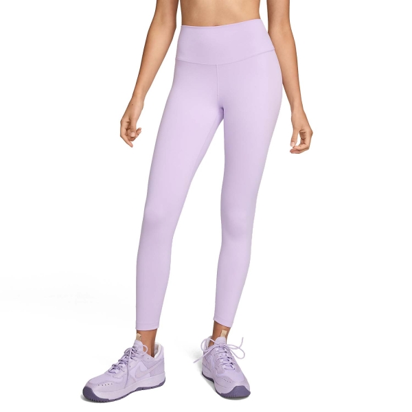 Women's Padel Pants and Tights Nike One 7/8 Tights  Lilac Bloom/Black FN3232512