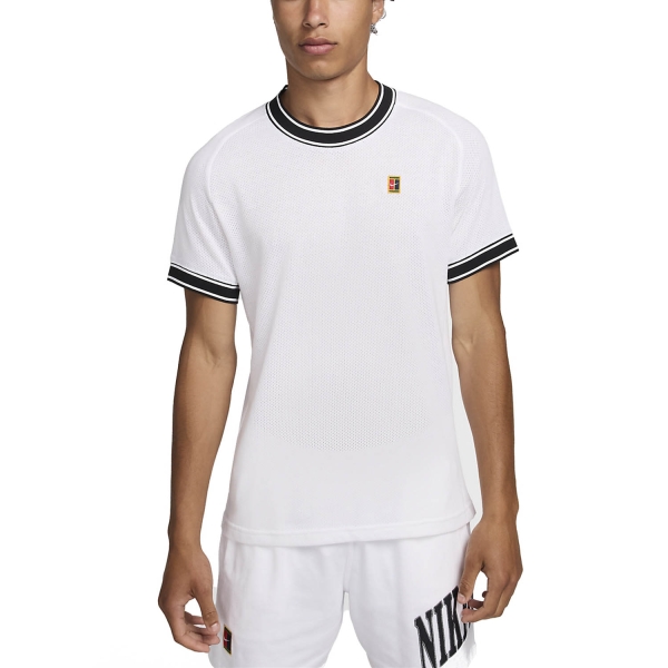 Camiseta Padel Hombre Nike Court Heritage Logo Camiseta  White/Black FN0318101
