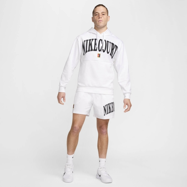 Nike Court Heritage Sudadera - White/Black/Flat Pewter