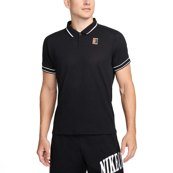 Polo Padel Uomo Nike Court Heritage Pro Polo  Black/White FQ2101010