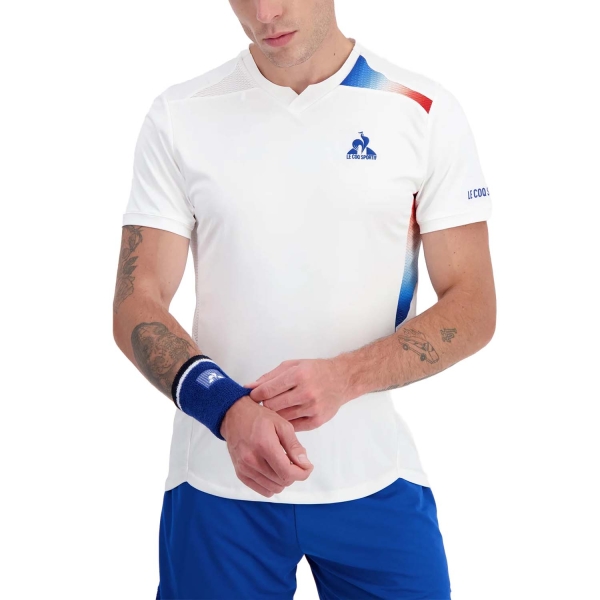 Camiseta Padel Hombre Le Coq Sportif Pro Camiseta  New Optical White 2410517