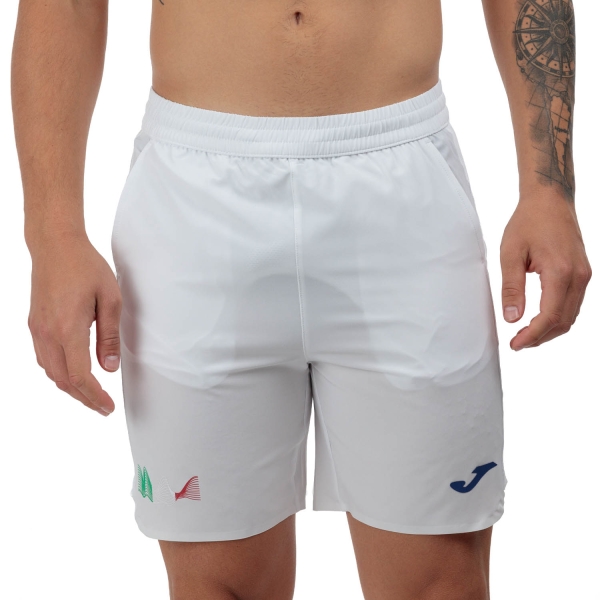 Shorts Padel Hombre Joma FITP 6.5 Shorts  White SW11202B0101