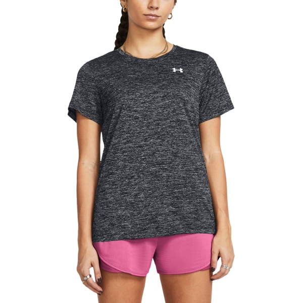 Women's Padel T-Shirt and Polo Under Armour Tech Logo TShirt  Black/White 13842300001