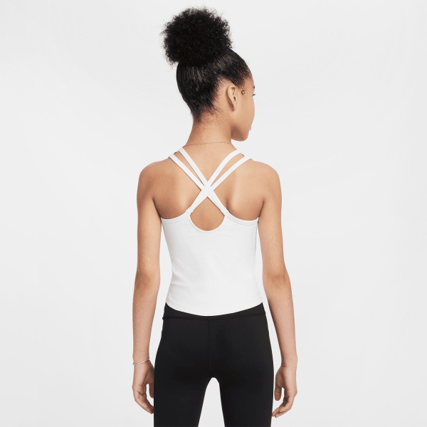 Nike One Fitted Top Niña - White/Black
