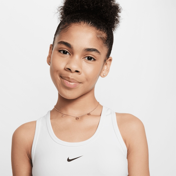 Nike One Fitted Top Niña - White/Black