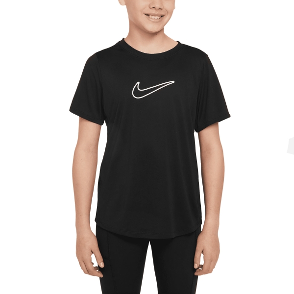 Top y Camisas Padel Niña Nike DriFIT One Camiseta Nina  Black/White FZ5600010