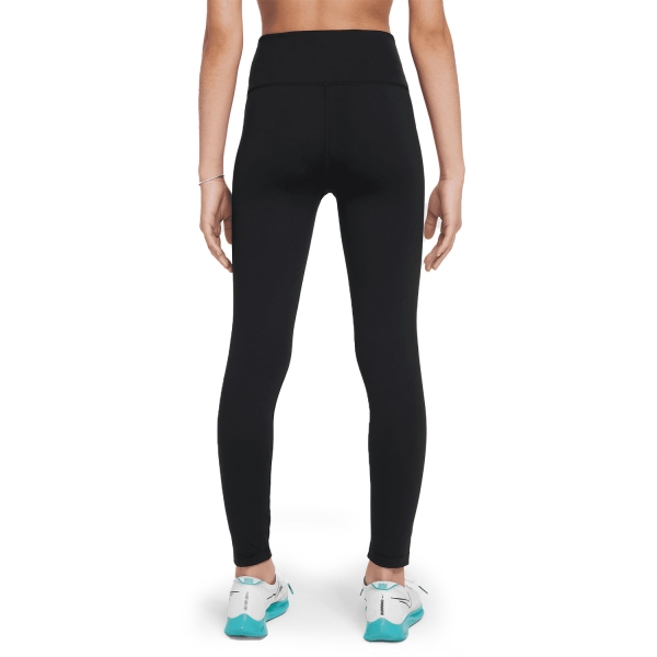 Nike One Swoosh Tights Niña - Black/White