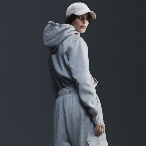 Nike Phoenix Hoodie - Dark Grey Heather/Sail