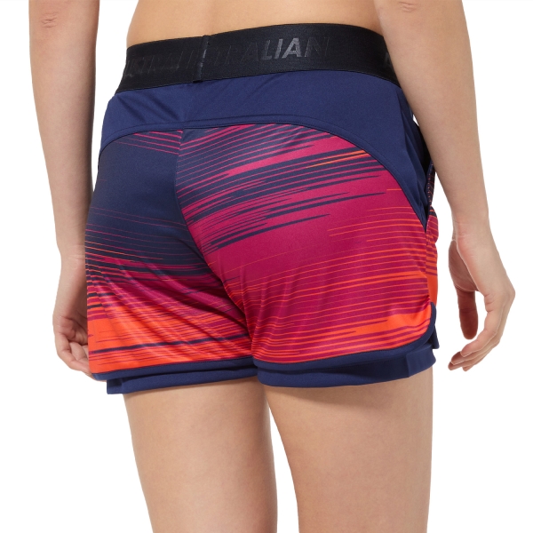 Australian Gradient Lines 2 in 1 4in Shorts - Blu Cosmo