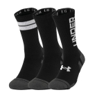 Under Armour Performance Tech Crew x 3 Socks - Black/White Under Armour Performance Tech Crew x 3 Socks - Black/White