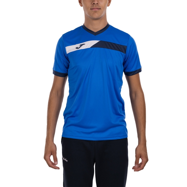 Camiseta Padel Hombre Joma Court Camiseta  Royal/Dark Navy/White 103212.703