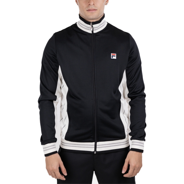 Men's Padel Jacket Fila Bjorn Jacket  Black/White Alyssum FBM2310319020