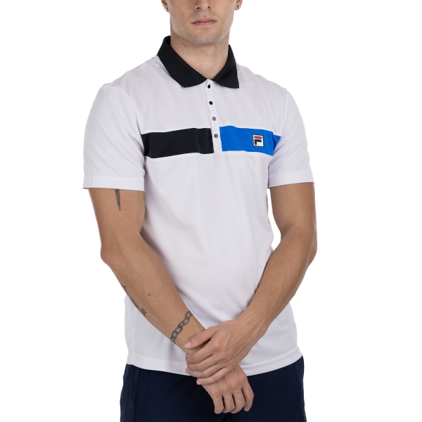 Polo Padel Hombre Fila Jayden Polo  White/Black Comb FBM2412020011