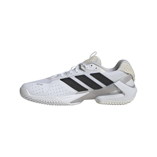 adidas ADIZERO Ubersonic 5 Clay - White/Core Black/Grey Two