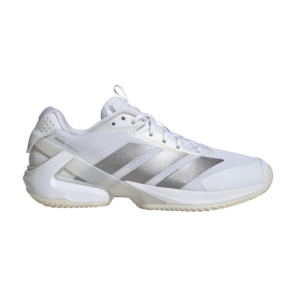 Scarpe Padel Donna adidas ADIZERO Ubersonic 5 Clay  FTWR White/Silver Metal JS2890